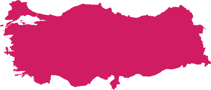 Flag map of Turkey